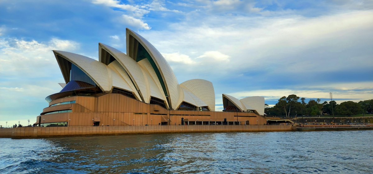The Sydney Opera House on Sydney Harbour, Australia
